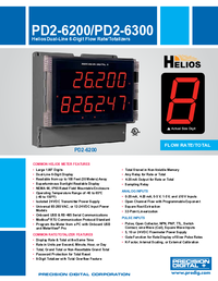 Thumbnail of document Data Sheet - PD2-6300 Helios Pulse Input Flow Rate/Totalizer